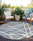 LOOMLAN Rugs Zephina Gray Washable Indoor-Outdoor Rug
