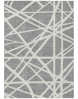 LOOMLAN Rugs Zephina Gray Washable Indoor-Outdoor Rug