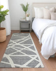 LOOMLAN Rugs Zephina Gray Washable Indoor-Outdoor Rug