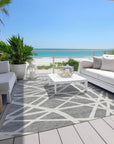 LOOMLAN Rugs Zephina Gray Washable Indoor-Outdoor Rug