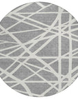 LOOMLAN Rugs Zephina Gray Washable Indoor-Outdoor Rug