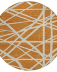 LOOMLAN Rugs Zephina Orange Washable Indoor-Outdoor Rug