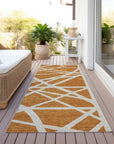 LOOMLAN Rugs Zephina Orange Washable Indoor-Outdoor Rug