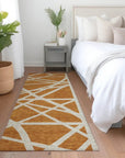LOOMLAN Rugs Zephina Orange Washable Indoor-Outdoor Rug