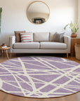 LOOMLAN Rugs Zephina Purple Washable Indoor-Outdoor Rug