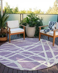 LOOMLAN Rugs Zephina Purple Washable Indoor-Outdoor Rug