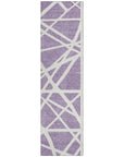 LOOMLAN Rugs Zephina Purple Washable Indoor-Outdoor Rug