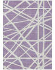 LOOMLAN Rugs Zephina Purple Washable Indoor-Outdoor Rug