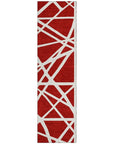 LOOMLAN Rugs Zephina Red Washable Indoor-Outdoor Rug