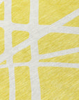 LOOMLAN Rugs Zephina Yellow Washable Indoor-Outdoor Rug