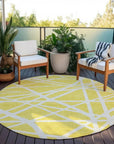 LOOMLAN Rugs Zephina Yellow Washable Indoor-Outdoor Rug
