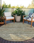 LOOMLAN Rugs Zephyna Brown Washable Indoor-Outdoor Rug