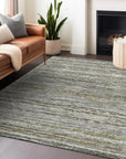 LOOMLAN Rugs Zephyna Gray Washable Indoor-Outdoor Rug