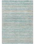 LOOMLAN Rugs Zephyna Teal Washable Indoor-Outdoor Rug