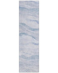 LOOMLAN Rugs Zevalyn Blue Washable Indoor-Outdoor Rug