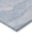 LOOMLAN Rugs Zevalyn Blue Washable Indoor-Outdoor Rug