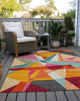 LOOMLAN Rugs Zexture Orange Washable Indoor-Outdoor Rug