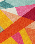 LOOMLAN Rugs Zexture Orange Washable Indoor-Outdoor Rug