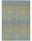LOOMLAN Rugs Zeyna Blue Washable Indoor-Outdoor Rug