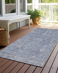 LOOMLAN Rugs Zia Blue Washable Indoor-Outdoor Rug