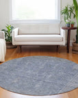 LOOMLAN Rugs Zia Blue Washable Indoor-Outdoor Rug