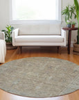 LOOMLAN Rugs Zia Brown Washable Indoor-Outdoor Rug