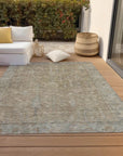 LOOMLAN Rugs Zia Brown Washable Indoor-Outdoor Rug