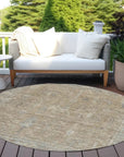 LOOMLAN Rugs Zia Brown Washable Indoor-Outdoor Rug