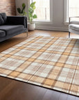 LOOMLAN Rugs Zinara Orange Washable Indoor-Outdoor Rug