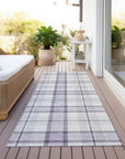 LOOMLAN Rugs Zinara Purple Washable Indoor-Outdoor Rug