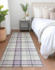 LOOMLAN Rugs Zinara Purple Washable Indoor-Outdoor Rug