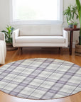 LOOMLAN Rugs Zinara Purple Washable Indoor-Outdoor Rug