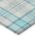 LOOMLAN Rugs Zinara Teal Washable Indoor-Outdoor Rug