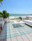 LOOMLAN Rugs Zinara Teal Washable Indoor-Outdoor Rug