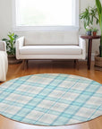 LOOMLAN Rugs Zinara Teal Washable Indoor-Outdoor Rug