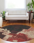 LOOMLAN Rugs Zireya Red Washable Indoor-Outdoor Rug