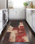 LOOMLAN Rugs Zireya Red Washable Indoor-Outdoor Rug