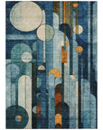 LOOMLAN Rugs Ziva Blue Washable Indoor-Outdoor Rug