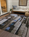 LOOMLAN Rugs Ziva Brown Washable Indoor-Outdoor Rug