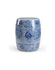 Chelsea House Zue Hand-Painted Blue Ceramic Outdoor Garden Stool