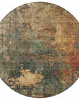 LOOMLAN Rugs Zuleya Green Washable Indoor-Outdoor Rug