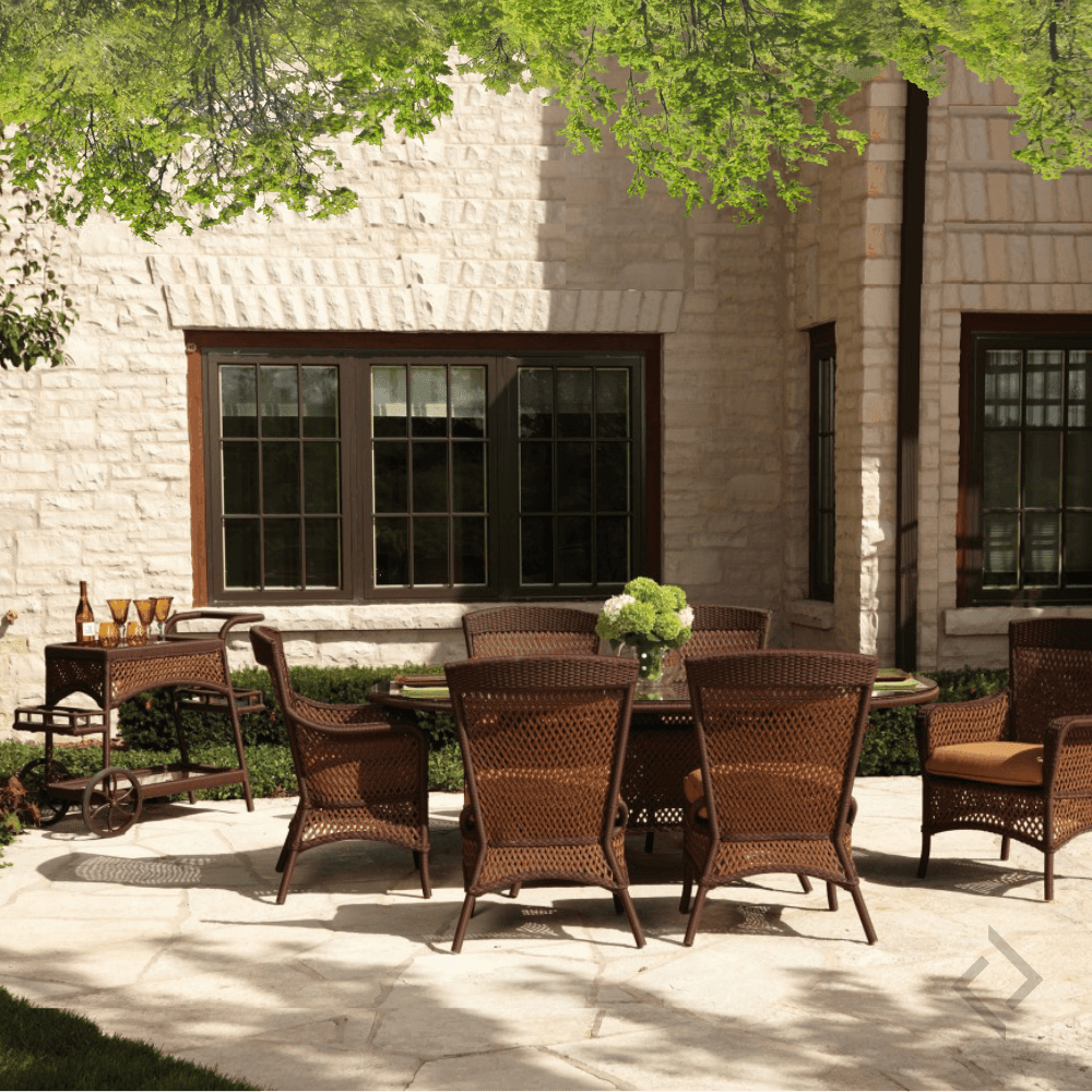LOOMLAN Outdoor - Grand Traverse Outdoor Dining Armchair With Sunbrella Cushions - Outdoor Dining Chairs