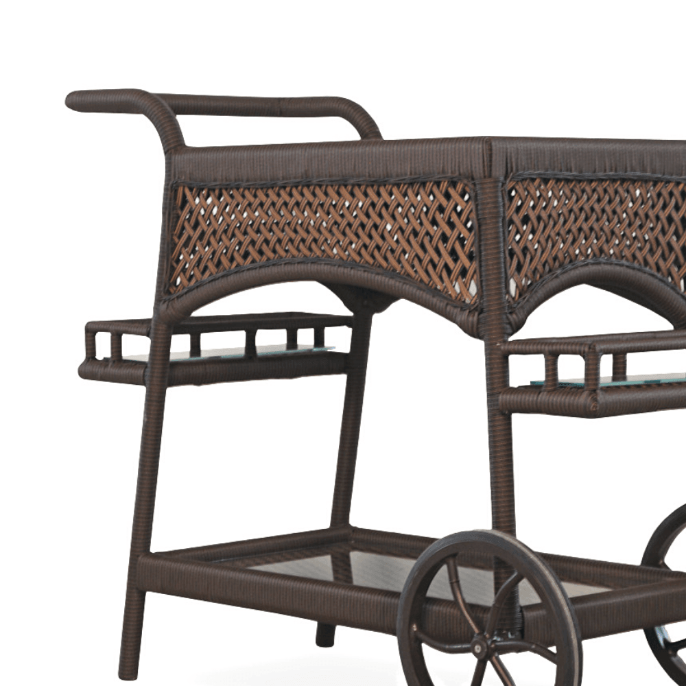 LOOMLAN Outdoor - Grand Traverse Outdoor Furniture Patio Bar Cart Lloyd Flanders - Outdoor Side Tables