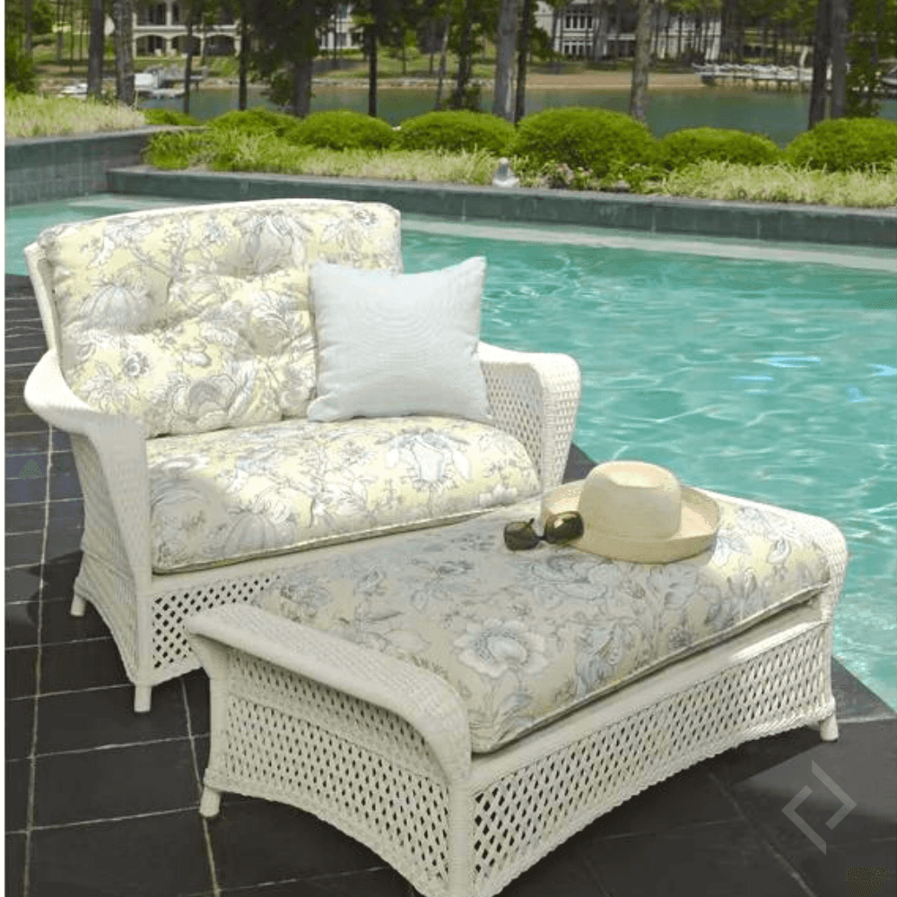 LOOMLAN Outdoor - Grand Traverse Outdoor Large Ottoman Replacement Cushions Lloyd Flanders - Outdoor Replacement Cushions