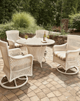 LOOMLAN Outdoor - Grand Traverse Outdoor Teak Dining Table With Umbrella Holder - Outdoor Dining Tables
