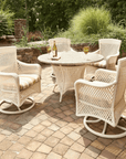 LOOMLAN Outdoor - Grand Traverse Outdoor Teak Dining Table With Umbrella Holder - Outdoor Dining Tables