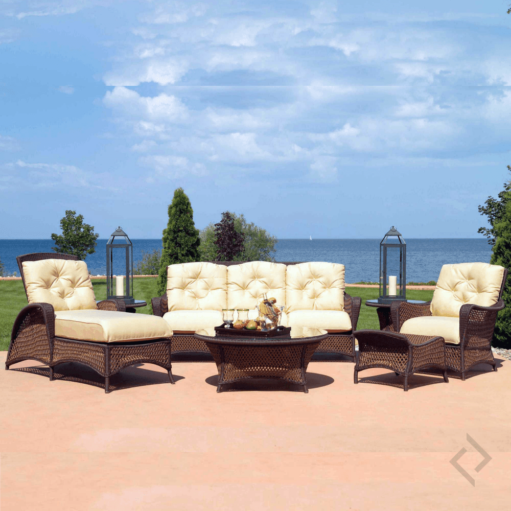 LOOMLAN Outdoor - Grand Traverse Patio Deep Seating Sofa With Sunbrella Cushions - Outdoor Sofas & Loveseats