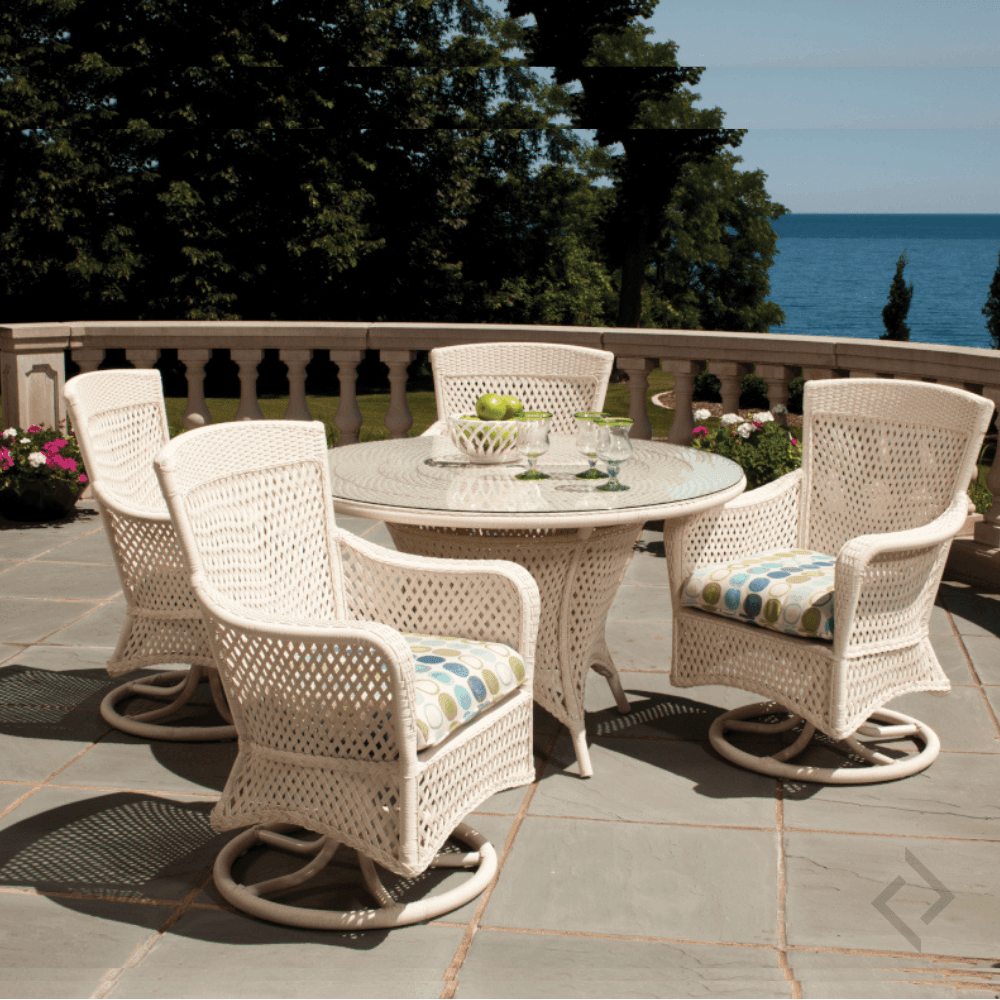 LOOMLAN Outdoor - Grand Traverse Patio Swivel Dining Armchair With Sunbrella Cushions - Outdoor Dining Chairs
