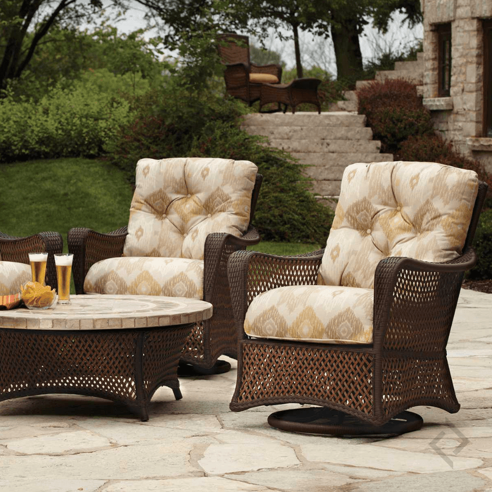 LOOMLAN Outdoor - Grand Traverse Patio Swivel Glider Chair Replacement Cushions - Outdoor Replacement Cushions