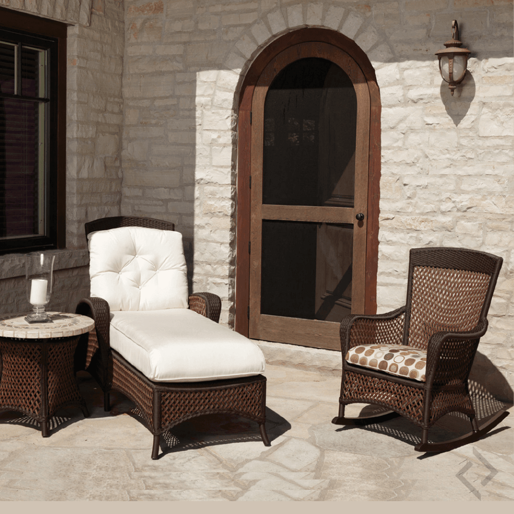 LOOMLAN Outdoor - Grand Traverse Porch Rocker With Sunbrella Cushions Lloyd Flanders - Outdoor Accent Chairs